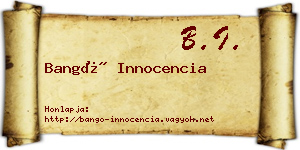 Bangó Innocencia névjegykártya